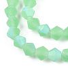 Imitate Austrian Crystal Bicone Frosted Glass Beads Strands X-EGLA-A039-T6mm-MB24-3