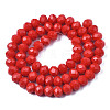 Opaque Solid Color Imitation Jade Glass Beads Strands EGLA-A044-P8mm-D22-3