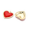 Iron Enamel Pendants IFIN-K339-05G-01-2