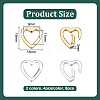8Pcs 2 Colors Brass Spring Gate Rings KK-PH0013-93-2