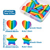 12Pcs 2 Style Plastic Stripe Pendants KY-YS0001-03-8