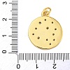 Rack Plating Brass Micro Pave Cubic Zirconia Pendants KK-Z063-44G-3