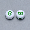 Craft Acrylic Horizontal Hole Letter Beads SACR-S201-11G-2