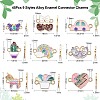 45Pcs 9 Styles Alloy Enamel Connector Charms ENAM-CJ0004-79-2