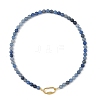Natural Mixed Stone Round Beaded Necklaces for Women NJEW-JN06452-4
