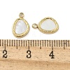 Ion Plating(IP) 304 Stainless Steel Pave Natural White Shell Nuggets Charms STAS-B075-29G-3