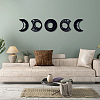 Wood Moon Phase Pendant Decoration HJEW-WH20013-007-5