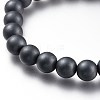 Non-magnetic Synthetic Hematite Beads Stretch Bracelets BJEW-A115-02-2