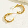 Fashionable Double Layer Twisted Stainless Steel Stud Earrings VR8039-2