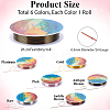 6 Rolls 6 Colors Round Copper Jewelry Wire CWIR-BBC0001-14-2