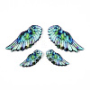 Epoxy Resin Wing Pendants FIND-N005-64C-2