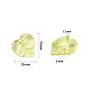 Green Transparent Acrylic Leaf Pendants for Chunky Necklace Jewelry X-DBLA410-9-2