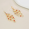 Brass Ring with Heart Tassel Hoop Earrings MC7591-1