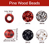 Craftdady 100Pcs 4 Style Wood Beads WOOD-CD0001-18-3