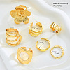 Zinc Alloy Mixed Shapes Cuff Open Rings Sets for Women WGA5E66-01-2