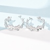 Women's 304 Stainless Steel Stud Earrings SA-CBA4160-25P-2