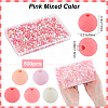 500Pcs Rubberized Style Imitated Silicone Acrylic Beads MACR-SP0001-07C-2