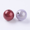 Mixed Color Spray Painted Acrylic Beads X-PB9290-4