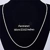 Anti-Tarnish Rhodium Plated 925 Sterling Silver Thin Dainty Link Chain Necklace for Women Men JN1096B-05-2