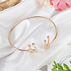 1Pcs Alloy Arm Cuff Bangles for Women AJEW-GF0010-92G-02-3