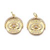 Brass Micro Pave Clear Cubic Zirconia Pendants ZIRC-O035-09G-1