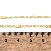 Brass Rectangle Link Chain Necklaces for Women KK-CBA2293-05G-5