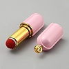 Lipstick Shape Plastic with Alloy Cross Stitch Storage Tool AJEW-WH20008-05B-G-2