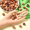 60Pcs 3 Styles Printed Natural Wood Beads WOOD-YW0001-31-4