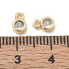 Brass Micro Pave Clear Cubic Zirconia Charms CU-CBA91C0-05G-2