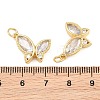Brass Micro Pave Cubic Zirconia Pendants CU-CBA908F-05G-02-3