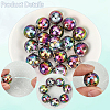 20Pcs UV Plating Acrylic Printed Beads TACR-SC0001-46C-5