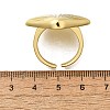 Shell Shape Brass Cuff Rings for Women RJEW-Z085-02G-5