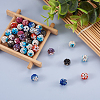 Spritewelry 64Pcs 8 Colors Two-Tone Handmade Polymer Clay Disco Ball Beads RB-SW0001-01-15