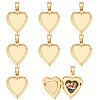 8Pcs Brass Locket Pendants KK-ME0001-61-1