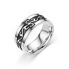 Retro 201 Stainless Steel Enamel Finger Rings for Men FS-WG366A7-05-2