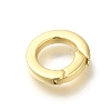 Rack Plating Ring Brass Spring Gate Rings KK-Z086-54G-01-2