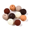 Rubberized Style Imitated Silicone Acrylic Beads MACR-T048-01B-04-1