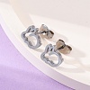 Tarnish Resistant 304 Stainless Steel Stud Earrings EJEW-N045-04P-1