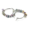 Alloy with Copper Wire Natural Fluorite Hoop Earrings EJEW-Q388-01E-2