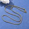 Ion Plating(IP) 304 Stainless Steel Rope Chain Necklaces NJEW-F226-03G-02-4