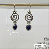 Alloy Natural Lapis Lazuli Dangle Earrings FS-WGF13EE-01-2