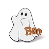 Ghost with Word Boo Enamel Pin JEWB-H008-02EB-1