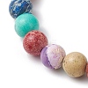 Natural Imperial Jasper Round Beaded Stretch Bracelets for Men Women BJEW-JB11956-3