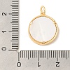 Brass Micro Pave Clear Cubic Zirconia Pendants KK-Z073-23G-3