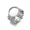 304 Stainless Steel Cuff Ring Components SA-CBA37BC-16C-P-1