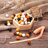120Pcs 6 Style Natural Wood Beads WOOD-YS0001-02-13