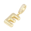 Brass Micro Pave Clear Cubic Zirconia Pendants KK-M289-01E-G-2