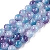 Dyed Natural White Jade Beads Strands X-G-T138-6mm-210-6-4