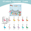 Flamingo Stitch Markers HJEW-AB00190-2