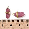 Natural Red Tourmaline Wire Wrapped Pendants GG-CBA4154-01G-01-2